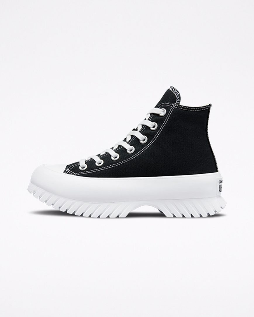 Zapatillas Altas Converse Chuck Taylor All Star Lugged 2.0 Mujer Negras Blancas | PE L8WP7E